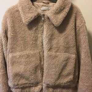 Urban Outfitters Cropped Teddy jacket